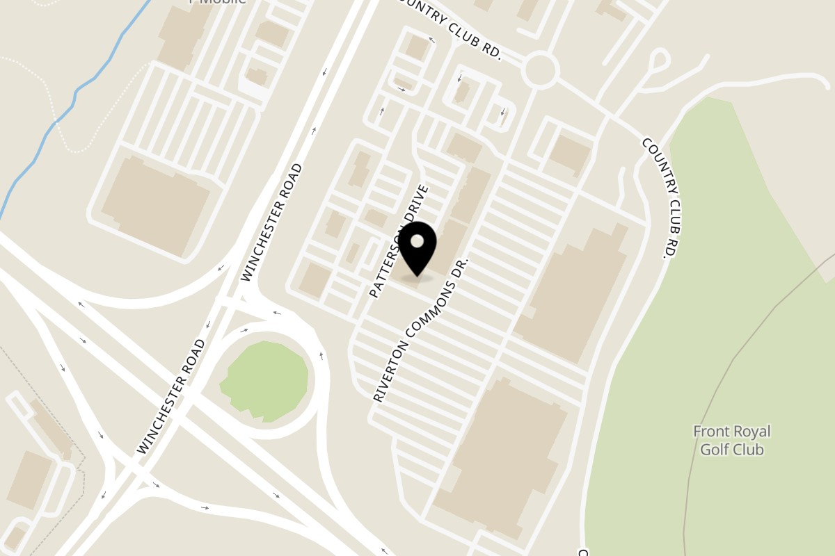 Map showing the location of Khukuri Nepali Cuisine on 40 Riverton Commons Dr Unit A in Front Royal